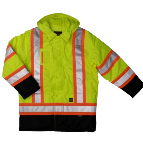Work King by Tough Duck S413 Class 3 HiVis 3-in-1 Bomber Jacket Large - Picture 3 of 15